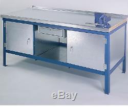 NEW Extra Heavy Duty Wood & Steel Top Workbench Cupboard & Shelf Size Choices