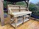 New! Heavy Duty Wooden Workbench Indoor, Outdoor Work Table Inc Backboard