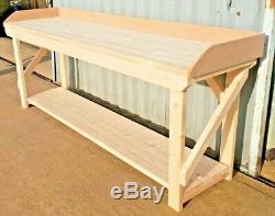 New! Wooden Workbench With Rear And Side MDF Up-Stands -4Ft to 8Ft Heavy Duty