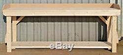 New! Wooden Workbench With Rear And Side MDF Up-Stands -4Ft to 8Ft Heavy Duty