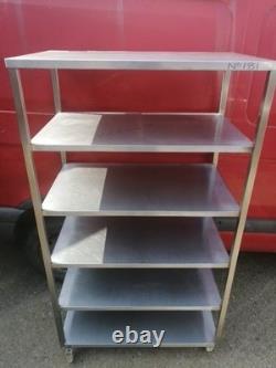 No181 Heavy Duty Fully Welded 6 Tier Stainless Steel Shelving On Wheels