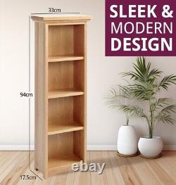 Oak CD DVD Media Storage Shelves Rack Wooden Shelf Tower/Holder/Stand/Unit