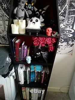 Onen Emporium Large 5ft Coffin Shelf professionally made gothic spooky Bookcase