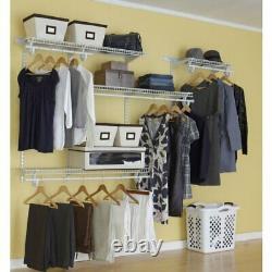 Open Clothes Wardrobe Organizer System Hanging Rail Storage Shelves