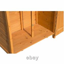 Outsunny 90x50cm Wooden Garden Shed Outdoor Shelves Utility Tool Storage Cabinet