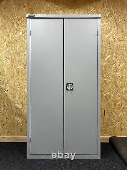 PROBE Heavy Duty Lockable Steel Storage Cupboard Cabinet & 4x Shelves