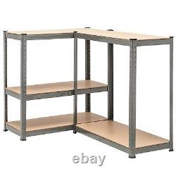 Pack of 3 Heavy Duty Boltless Garage Shelving 5 Tier Storage Racking Shops Shed