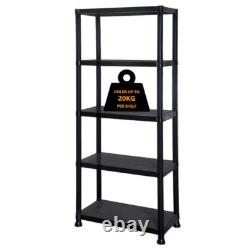 Plastic Heavy Duty Racking Shelf Garage Storage Shelving Unit Shelve 4/5 Tier