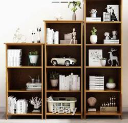 Premium Bamboo Multiple Tiers Stylish Bookcase Shelf Organizer Storage Office