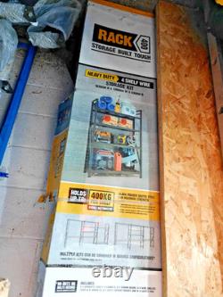 RACK 400 4 Shelf Wire Shelving Unit Storage 1830 x 1300 x 430mm garage workshop