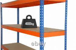 RISI Heavy Duty Shelving Storage Unit 120x45x183cm 400kg Per Shelf Garage Home