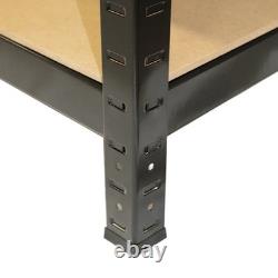 Racking Storage Shelving 75cm Heavy Duty Garage 5 Tier Black &