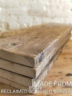 Reclaimed Recycled Old Scaffold Board Shelves Kitchen Rustic Industrial Shelf