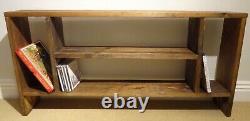 Reclaimed Retro Rustic Low Wooden Stand Alone Shelving Display Unit