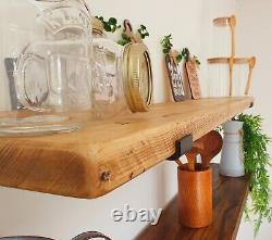 Reclaimed Rustic Industrial Wooden Scaffold Board Shelves Old Kitchen any size