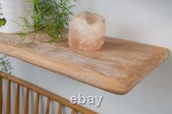 Reclaimed Rustic Thin Oak Floating Shelf for Plasterboard Walls