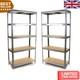 Reliable Heavy Duty Steel Racking Shelf Unit 90x40x180cm, 175kg Max Load