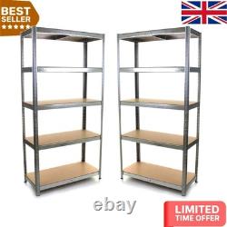 Reliable Heavy Duty Steel Racking Shelf Unit 90x40x180cm, 175kg Max Load