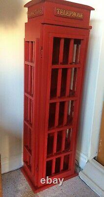 Retro Style London Telephone box Cd Dvd storage cabinet up to 100 cds