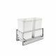 Rev-a-shelf 5349-1527dm-2 Double 27 Qt Pullout Cabinet Waste Container Trash Can