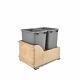 Rev-a-shelf Double 35-quart Pullout Trash Can Wooden Undermount Waste Container