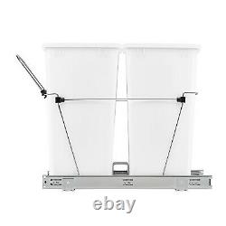 Rev-A-Shelf RV-18KD-11C-S Double 35-Qt Kitchen Cabinet Pullout Waste Container