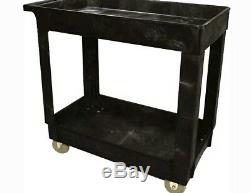 Rubbermaid Commercial Heavy Duty Pocket Shelf Utility Cart 9t66 Black