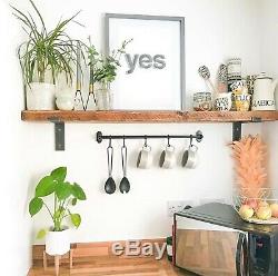 Rustic Shelves Chunky Solid Wood Industrial Wall Brackets BEN SIMPSON FURNITURE