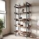 Rustic Wood Bookcase Bookshelf 5 Tier Industrial Storage Display Shelving Unit