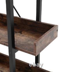 Rustic Wood Bookcase Bookshelf 5 Tier Industrial Storage Display Shelving Unit