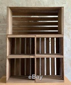 Rustic Wood Crate Bookshelf Storage