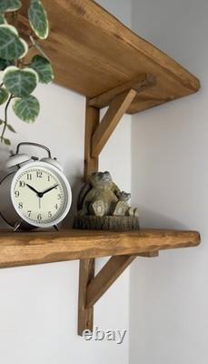 Rustic Wooden Handmade Scaffold Board Shelves Shelf, with 2 wooden Brackets/LW