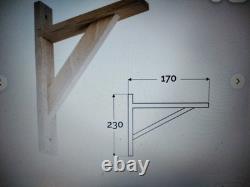 Rustic Wooden Handmade Scaffold Board Shelves Shelf, with 2 wooden Brackets/LW