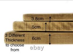 Rustic floating Shelf Wall Mounted Solid Wood 22cm Chunky Heavy Duty Oak Colour
