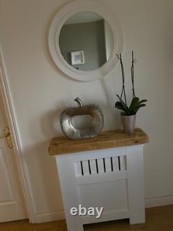 Rustic floating Shelf Wall Mounted Solid Wood 22cm Chunky Heavy Duty Oak Colour