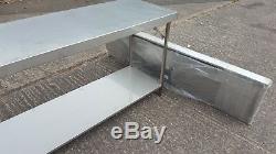 STAINLESS HEAVY DUTY FOLDING CATERING TABLE WITH UNDER-SHELF, NEW 1800 X 450mm