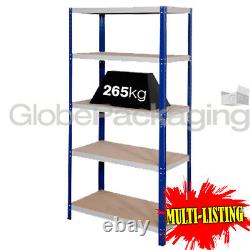 SUPER HEAVY DUTY WIDE WAREHOUSE STORAGE SHELVING RACKING 1770x1200x600mm 265KG