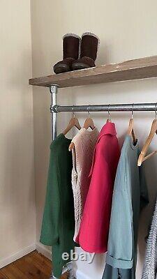 Scaffold Clothes Rail with Shelf. Scaffolding, Rustic, Industrial Wardrobe