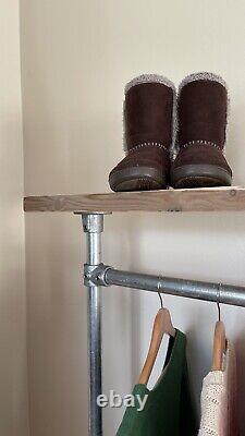 Scaffold Clothes Rail with Shelf. Scaffolding, Rustic, Industrial Wardrobe