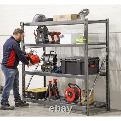Sealey AP6572 Heavy-Duty Racking Unit with 4 Mesh Shelves 640kg Capacity Per Lev