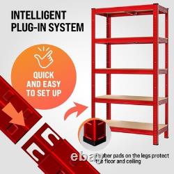 Set of 2 Heavy Duty Garage Shelving Units 5 Tier Industrial Racking, 1750kg