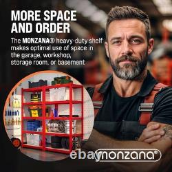 Set of 2 Heavy Duty Garage Shelving Units 5 Tier Industrial Racking, 1750kg