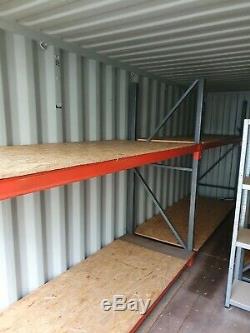 Set of pallet racking heavy duty shelving, perfect for a container