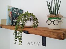 Shelf Solid Wood Scaffold Board 3.4 cm Thick +2 Brackets