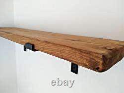 Shelf Solid Wood Scaffold Board 3.4 cm Thick +2 Brackets