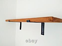 Shelf Solid Wood Scaffold Board 3.4 cm Thick +2 Brackets