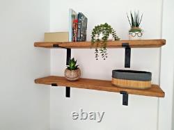 Shelf Solid Wood Scaffold Board 3.4 cm Thick +2 Brackets