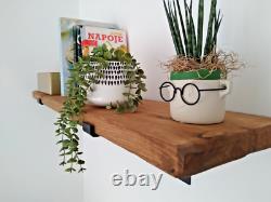 Shelf Solid Wood Scaffold Board 3.4 cm Thick +2 Brackets