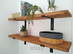 Shelf Solid Wood Scaffold Board 3.4 cm Thick +2 Brackets