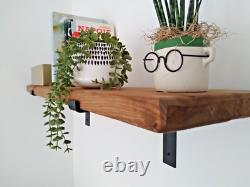 Shelf Solid Wood Scaffold Board 3.4 cm Thick +2 Brackets